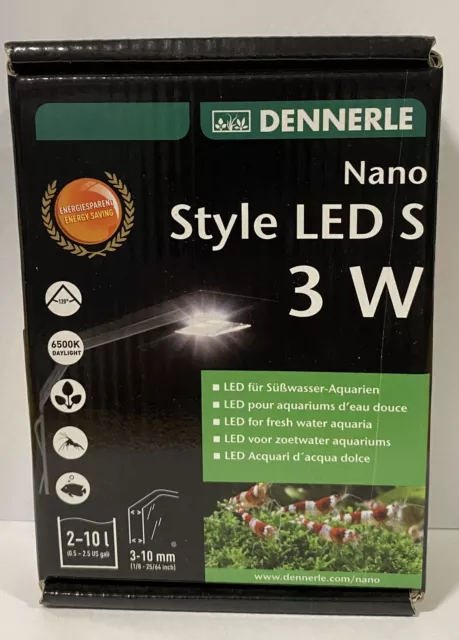 Dennerle Nano Style LED S 3W per acquari d'acqua dolce nuovo (19