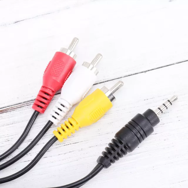 Camcorder Adapter Connector Extension Cable 3. 5mm Stereo 3RCA Audio