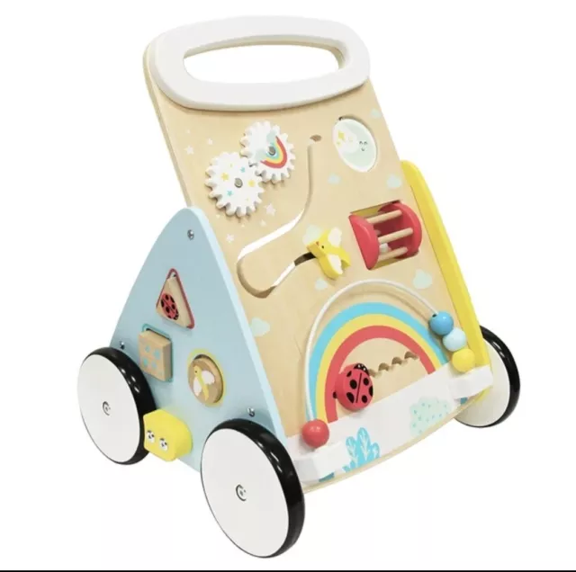 Trotteur Pour Bébé- Chariot de marche enfant bois de haute qualité  jeu ludique 2