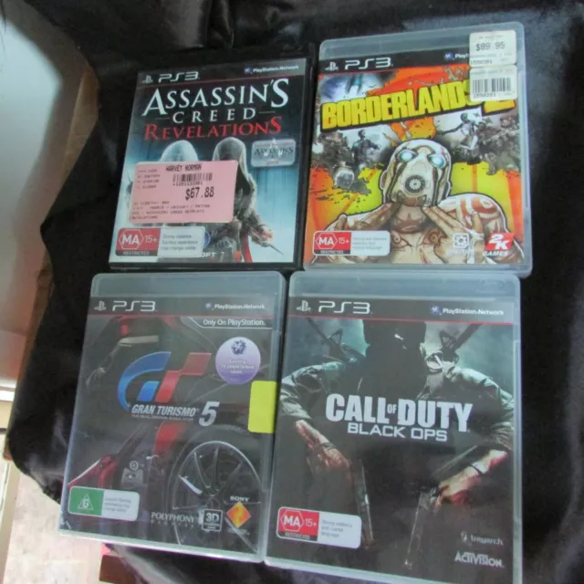 Lot of 4 Ps3 Games - Assassins Creed, Brotherhood, Revelations, Call Of  Duty Bl