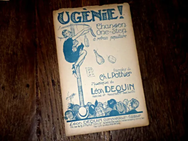 Ugénie chanson one step à refrain populaire partition chant 1924 Dequin