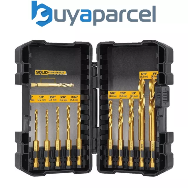 DeWalt Extreme DT50050 10 Piece Impact Ready Titanium Drill Bit Set DT50050-QZ