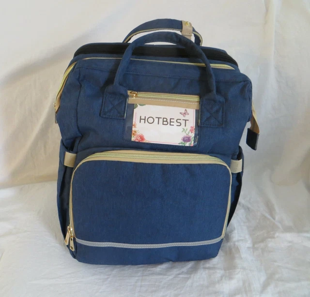 Hotbest Portable & Foldable Travel Baby Waterproof Diaper Backpack Bag UBS Port 2