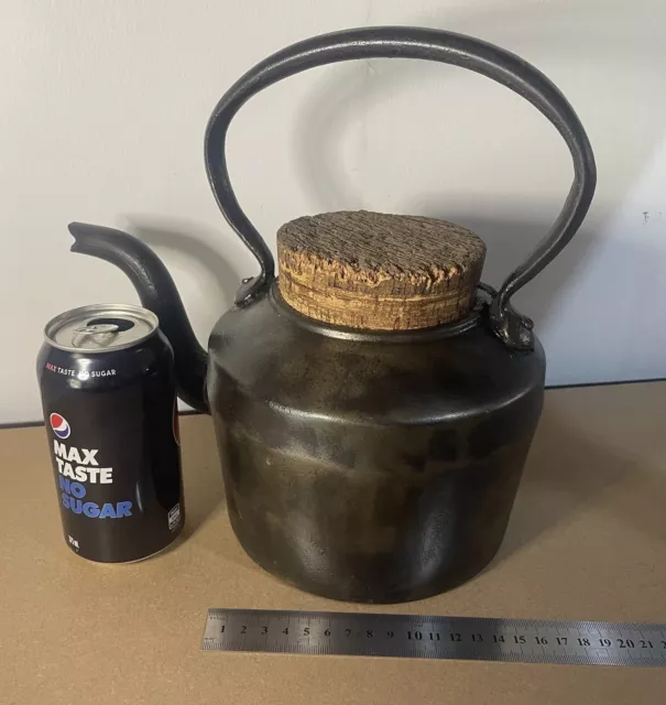 Antique English Kenrick 5 Pints No.2 Cast Iron Stovetop Kettle