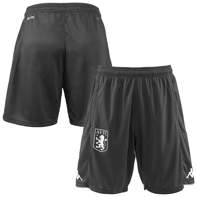 Pantaloncini da calcio Aston Villa (taglia 12y) grigi Kappa pantaloncini professionali per bambini - nuovi