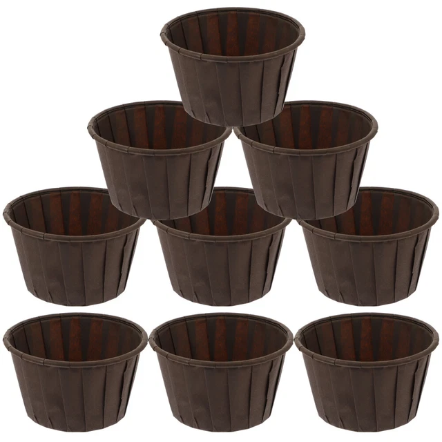 Taza de boca rodante muffin taza de hornear desechable soporte para cupcakes taza café papel