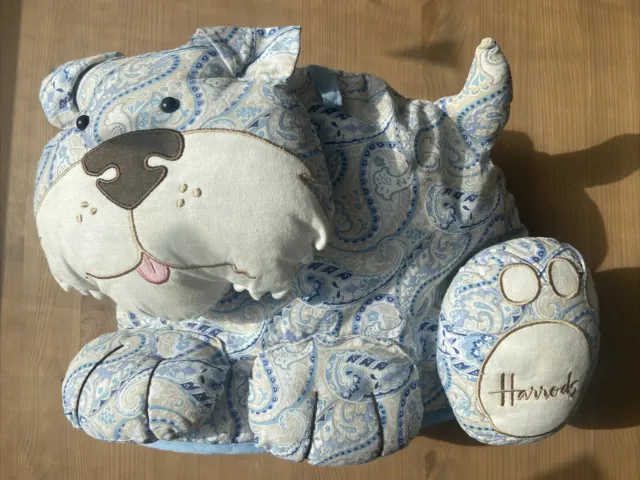 Acogedora cachemira azul de colección té de gato Harrods