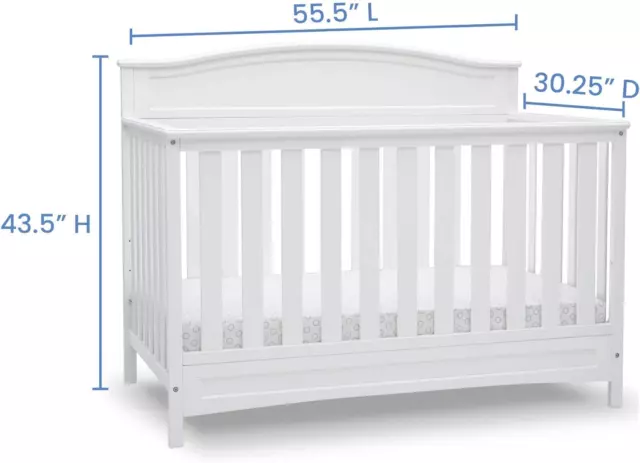 Delta Children Emery 4-In-1 Convertible Baby Crib - Greenguard Gold Certified, W 3