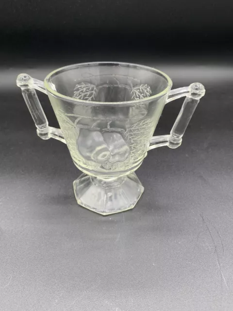 Vintage 1950's Jeannette Glass BALTIMORE PEAR Footed Creamer