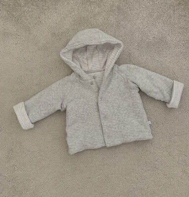 M&S Grey Padded Jacket 3-6 Months Winter Newborn Baby Star Coat Boy Girls Marks