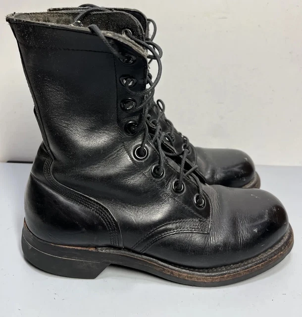 VINTAGE BILTRITE MEN'S Black Leather Lace Up Cap Toe Combat Jump Boots