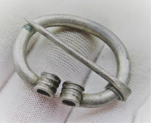 A172 Ancient Viking Norse Scandinavian Silver Omega Brooch Circa 900-1100Ad