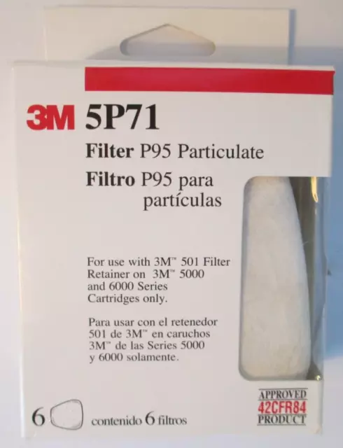 3M 5P71 / P95 Replacement Particulate Filter For 3M Respirator 6/ Box        C82