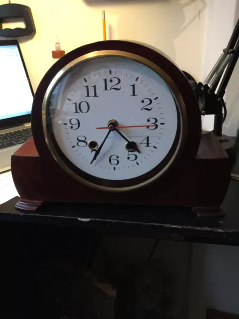 vintage mantle clock converted to quartz battery movement