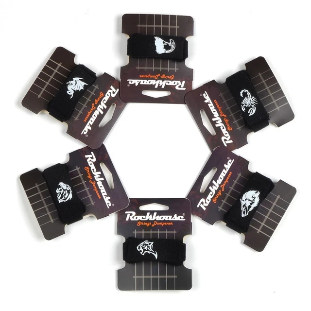 1 For-Electric Guitare Basse Manche de Inhibition Frette Mute Amortisseurs Corde 2