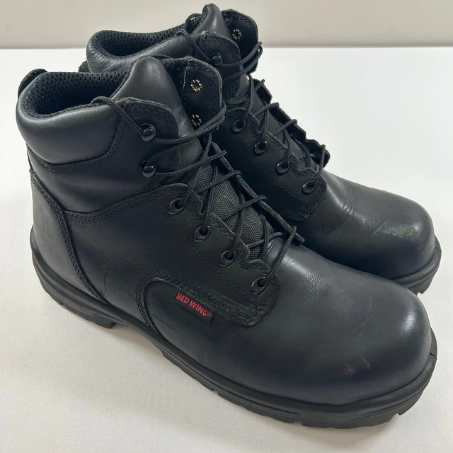 RED WING BOOTS King Toe Work Shoes Mens 13 Black Leather  display picture 2