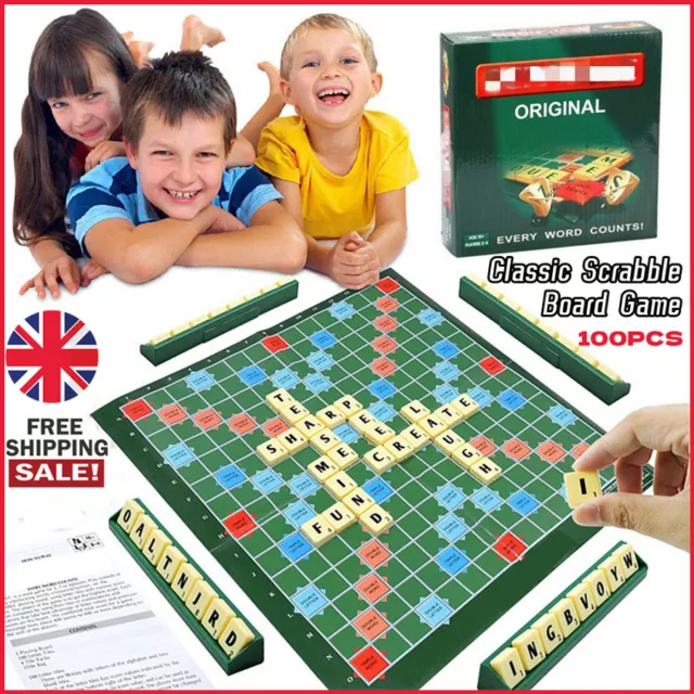 Classic Scrabble Board Game Family Kids Adults Educational Toy,Puzzle Game Gifts