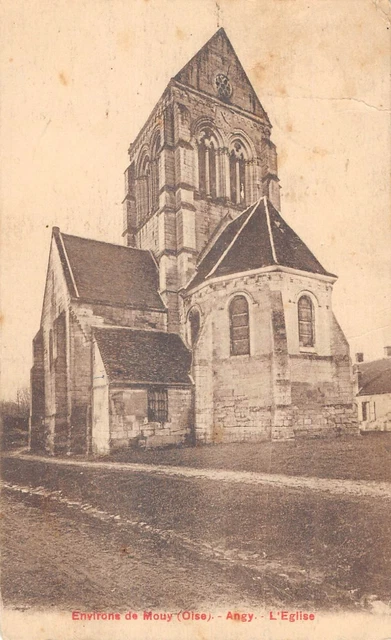 Cpa 60 Env.mouy / Angy / Eglise