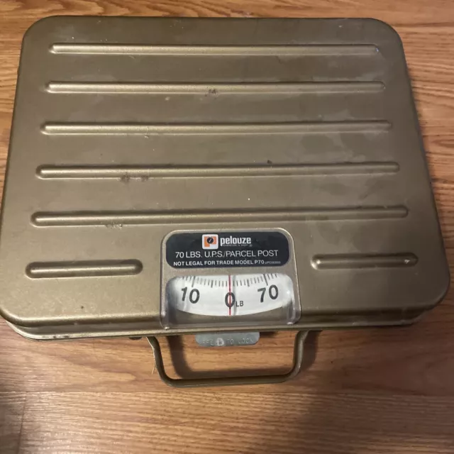 Pelouze 100 lb Heavy Duty Utility Metal Scale Model P100S w/Lock Working Used