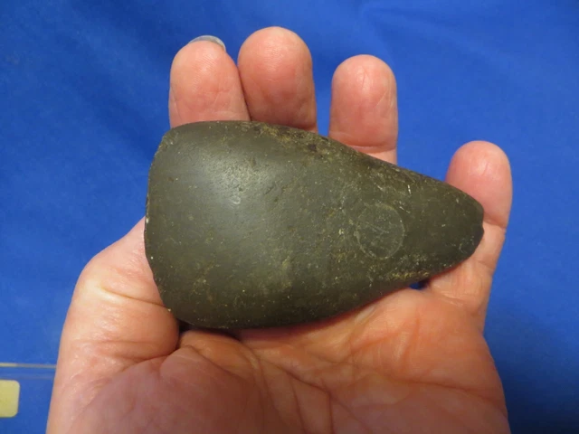 Authentic Pre 1600 Native American Stone Battle Axe Adze Celt Michigan