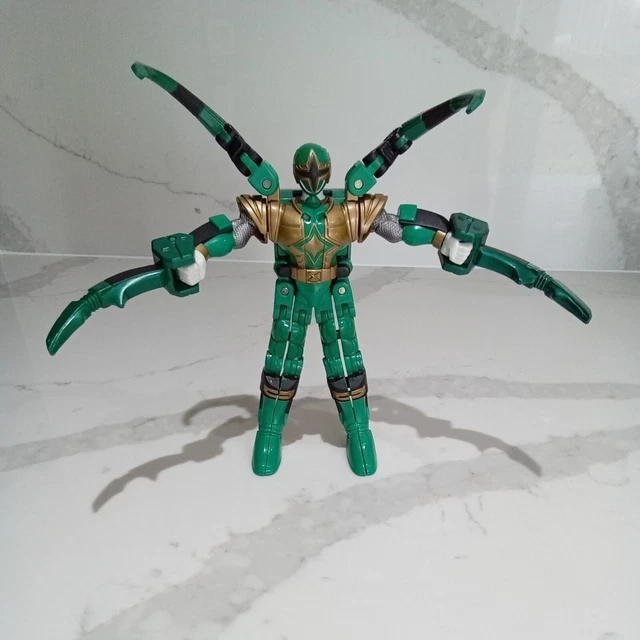 BANDAI POWER RANGERS Ninja Storm Green Ranger Transformer Spider Figure ...