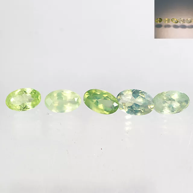 1.42 Ct (5 Pcs Lot) Green Changing to Red (Under UV Light) Natural Alexandrite