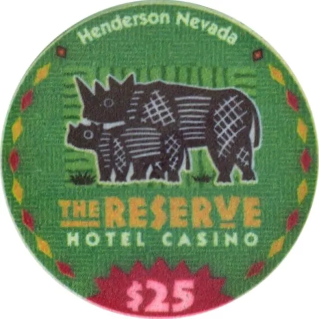 The Reserve Hotel Casino Chip  $25.00 Chipco Mold -  Henderson Nevada