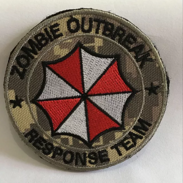 Embroidered Resident Evil Umbrella RESPONSE TEAM Hook Loop Patch Fastener Badge