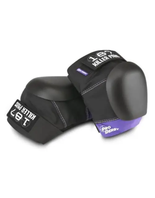 187 Pro Derby Knee Pad | Black/Purple