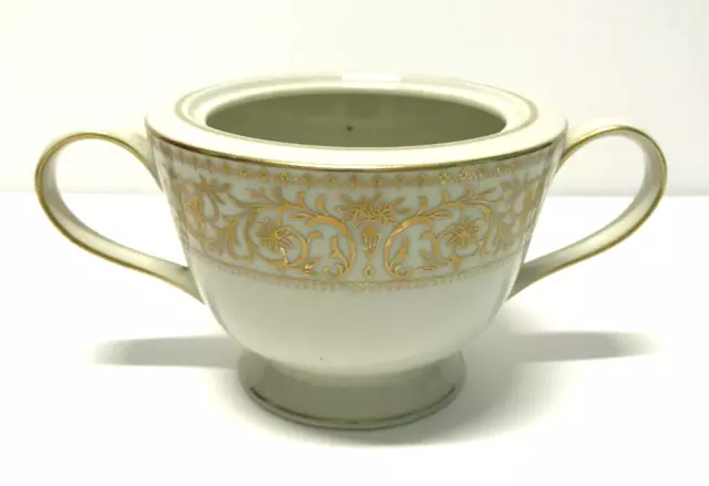 VOLITA Sugar Bowl w/o Top / Cover Guild Fine China Gold Border Design