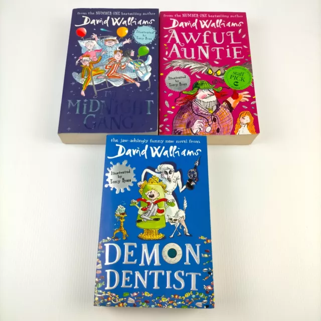 3 x David Walliams Paperback Books Bundle Lot Novel Children's fiction