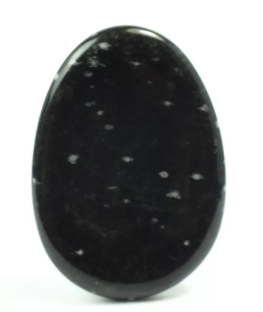 Obsidian Snowflake Worry / Thumb Stone (EA734M) Palm stone crystal healing gem