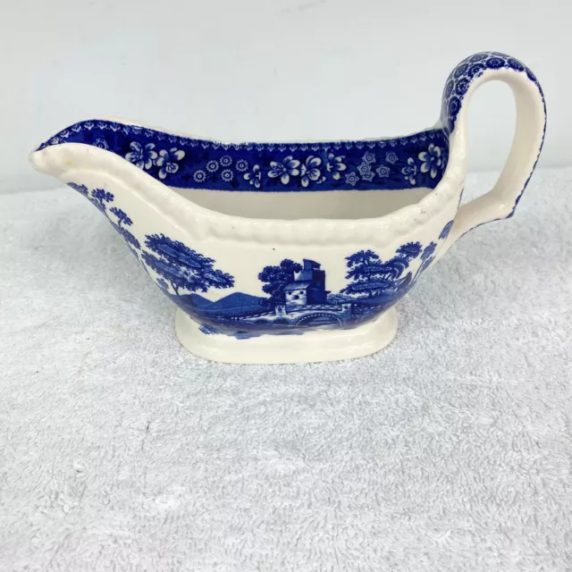 Copeland Spode's Tower Blue Gravy Boat Only *Mint* Blue Willow
