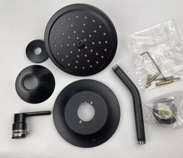 Moen TS2202EPBL Doux Shower Head & Posi-Temp Faucet Valve Trim Kit - Matte Black