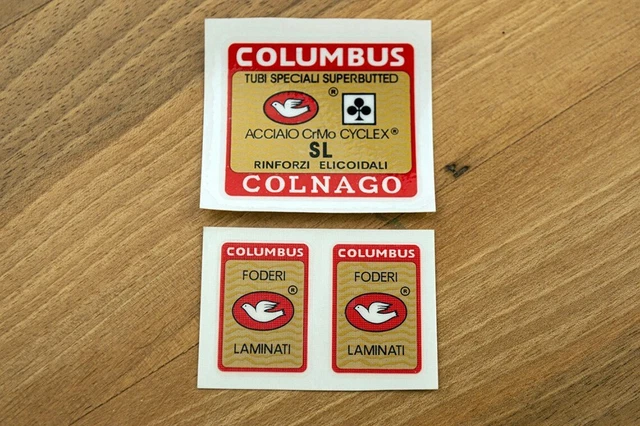 Autocollants Columbus Pour Cadre Vélo – Colnago SLX Spiral Conic, Décalcomanies Or, Espagne
