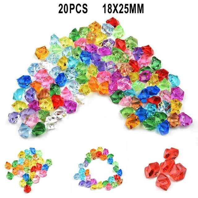 Juego de piedras acrílicas jarrón acuario decoración piedras preciosas hielo color mixto