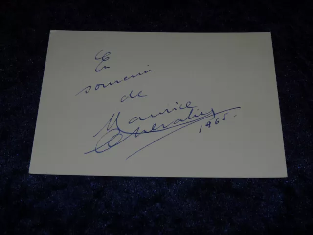 Maurice CHEVALIER - "Gigi" -  chanson, movie, cinéma - signed card, autograph