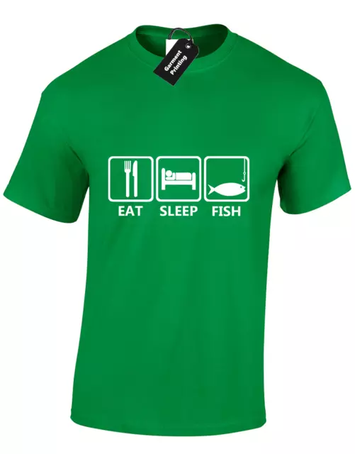 Eat Sleep Fish Kids Childrens T Shirt New Fishing Angling Carp Gift Top Design