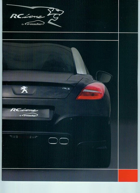 IRMSCHER PEUGEOT RC line brochure catalogue - édition 2011 - rare EUR ...