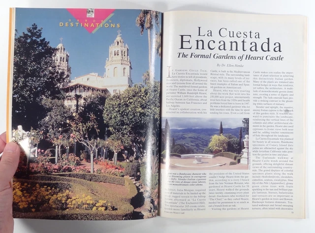 1996 FLOWER & GARDEN MAGAZINE Hearst Castle COOKING W HERBS bamboo SEED STARTING