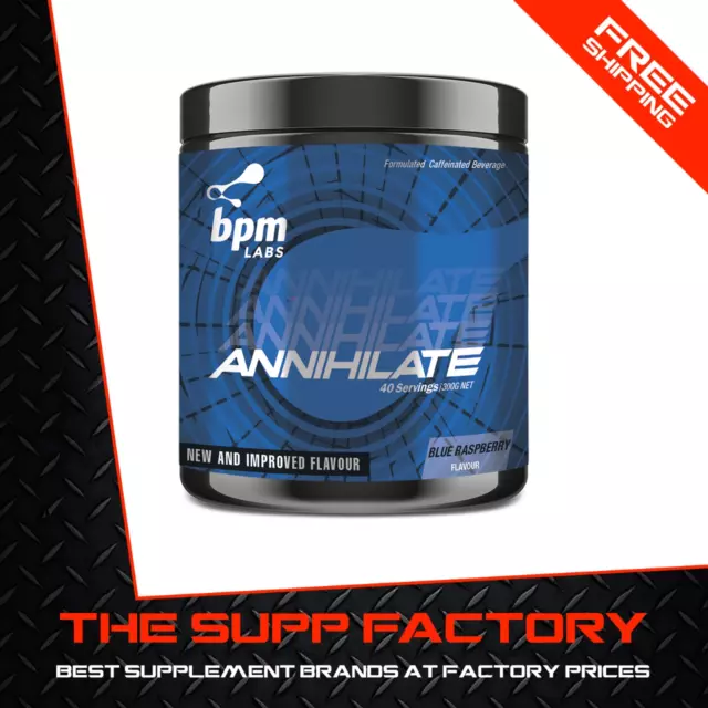 BPM Labs ANNIHILATE 40srv BLUE RASPBERRY "NEW" | Strong Fat Burner Energy SALE!!