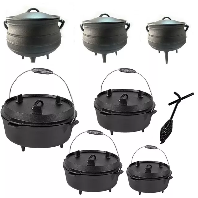 Dutch Oven Feuertopf Kochtopf Deckelheber BBQ Zubehör Kessel Schmortopf 🍽️