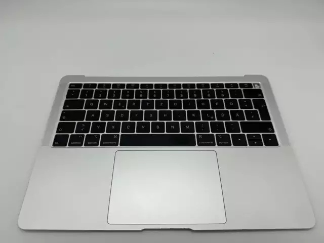 Macbook Air 13" 2018 2019 A1932 Topcase QWERTZ Trackpad Tastatur Silber #T472