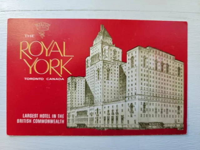 The Royal York, Largest Hotel In The British Commonwealth Toronto, Canada P011B