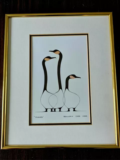 Splendid Art print/Benjamin Chee Chee Native Canada Three Geese Entitled FRIENDS