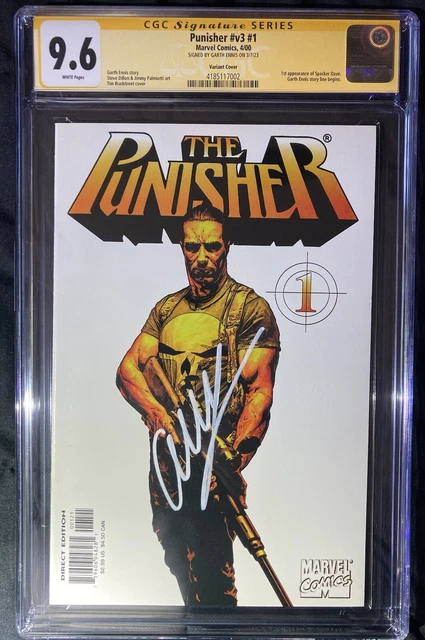 Punisher #1 Vol. 3 CGC Signature Series 9.6 Signed By Garth Ennis.