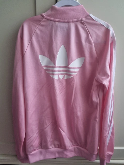 Girls adidas size age 11-12 years pink 3 stripe track jacket 5