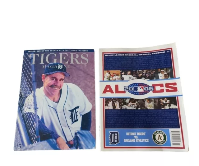 Detroit Tigers Vintage Magazine 2000 & Tigers Official Program 2006