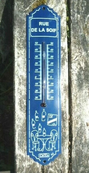 Thermomètre Émaillé Vert 30cm – Extérieur/Intérieur – Fabriqué En France – Arémail Emalia