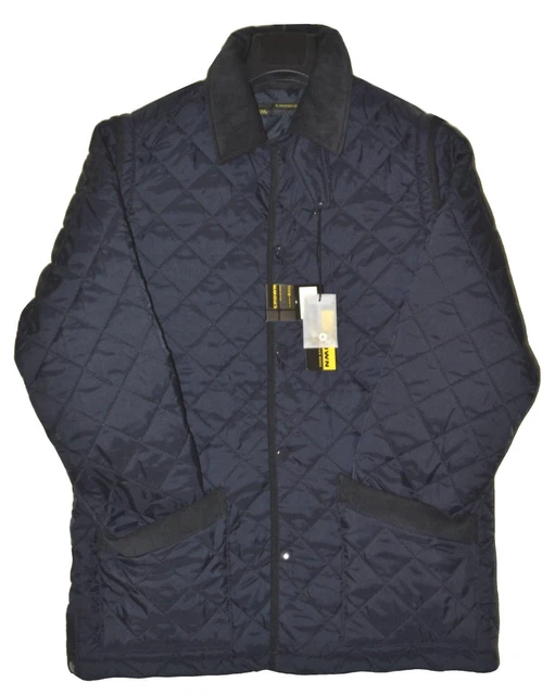 Giacca trapunta UOMO HUSKY M L XL XXL 3XL maniche smontabili per uso gilet Blu